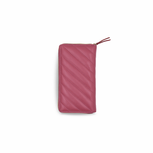 Tracy - Quilted Horizontal Leather Passport Wallet