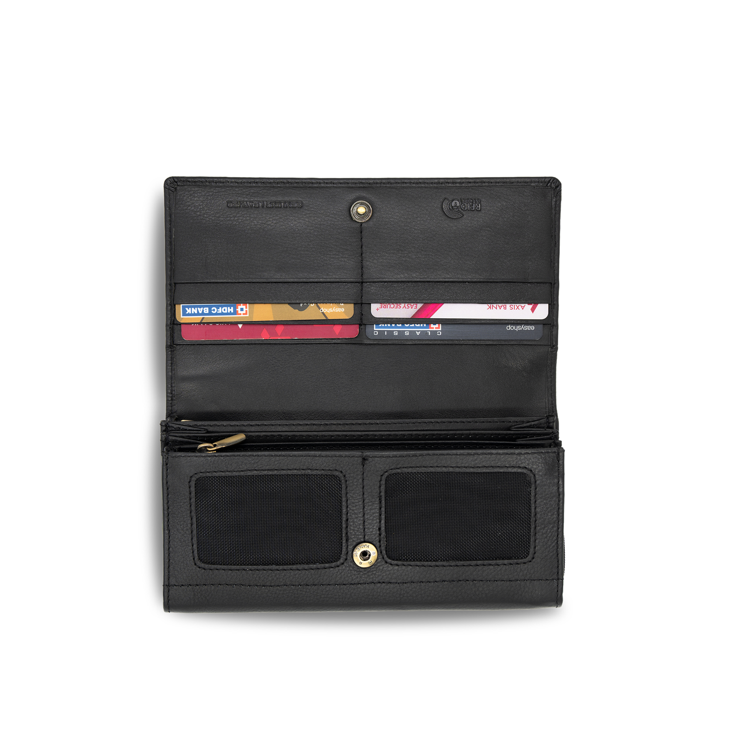 Onyx Ladies Leather Wallet - Milled Finish