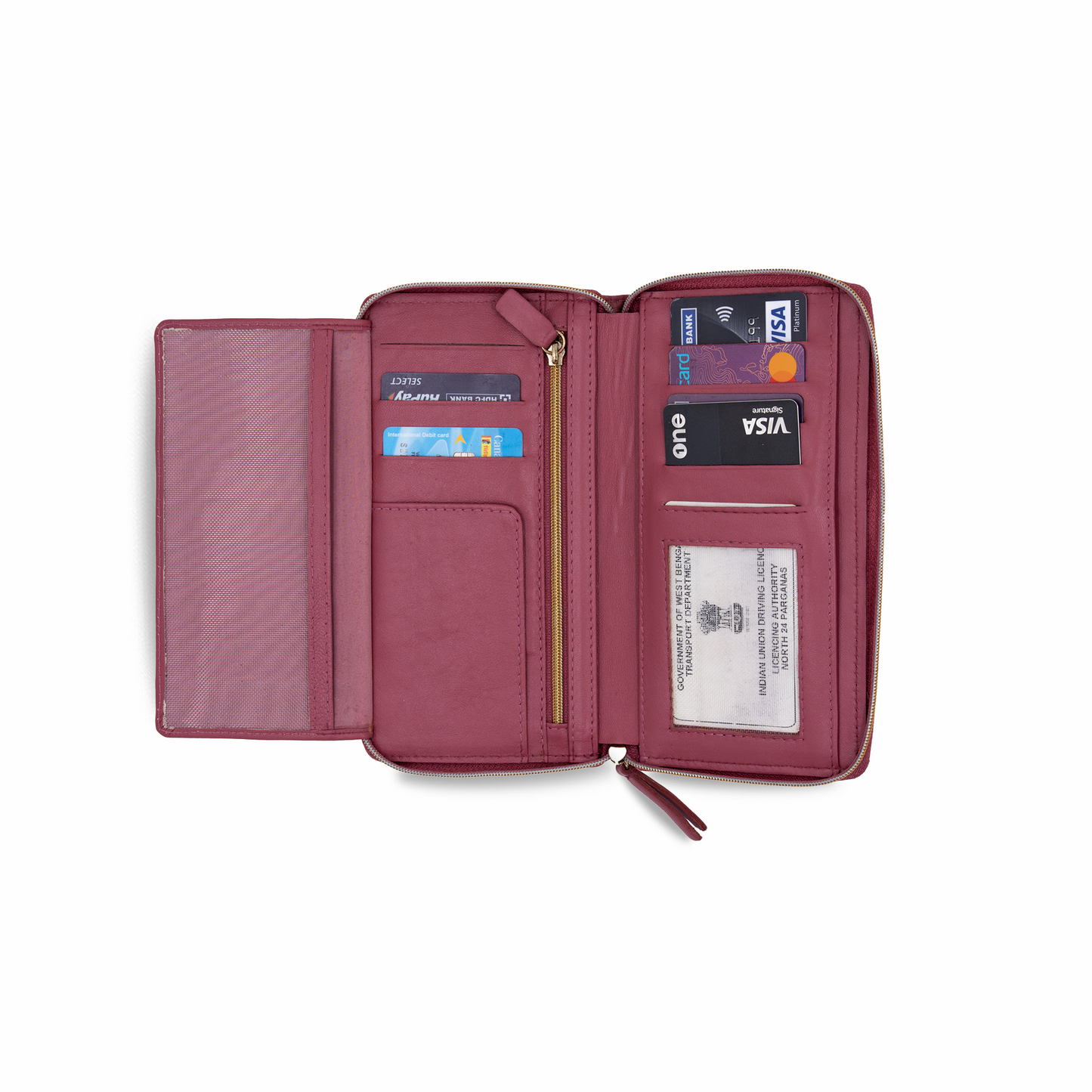 Tracy - Quilted Horizontal Leather Passport Wallet