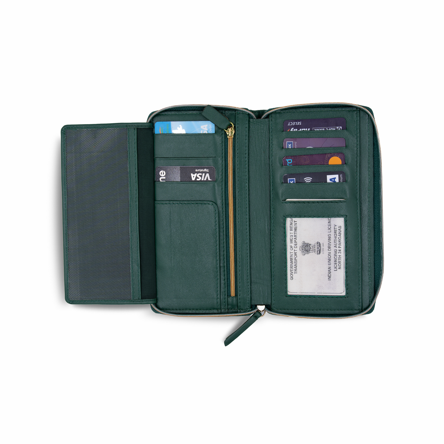 Tracy - Quilted Horizontal Leather Passport Wallet