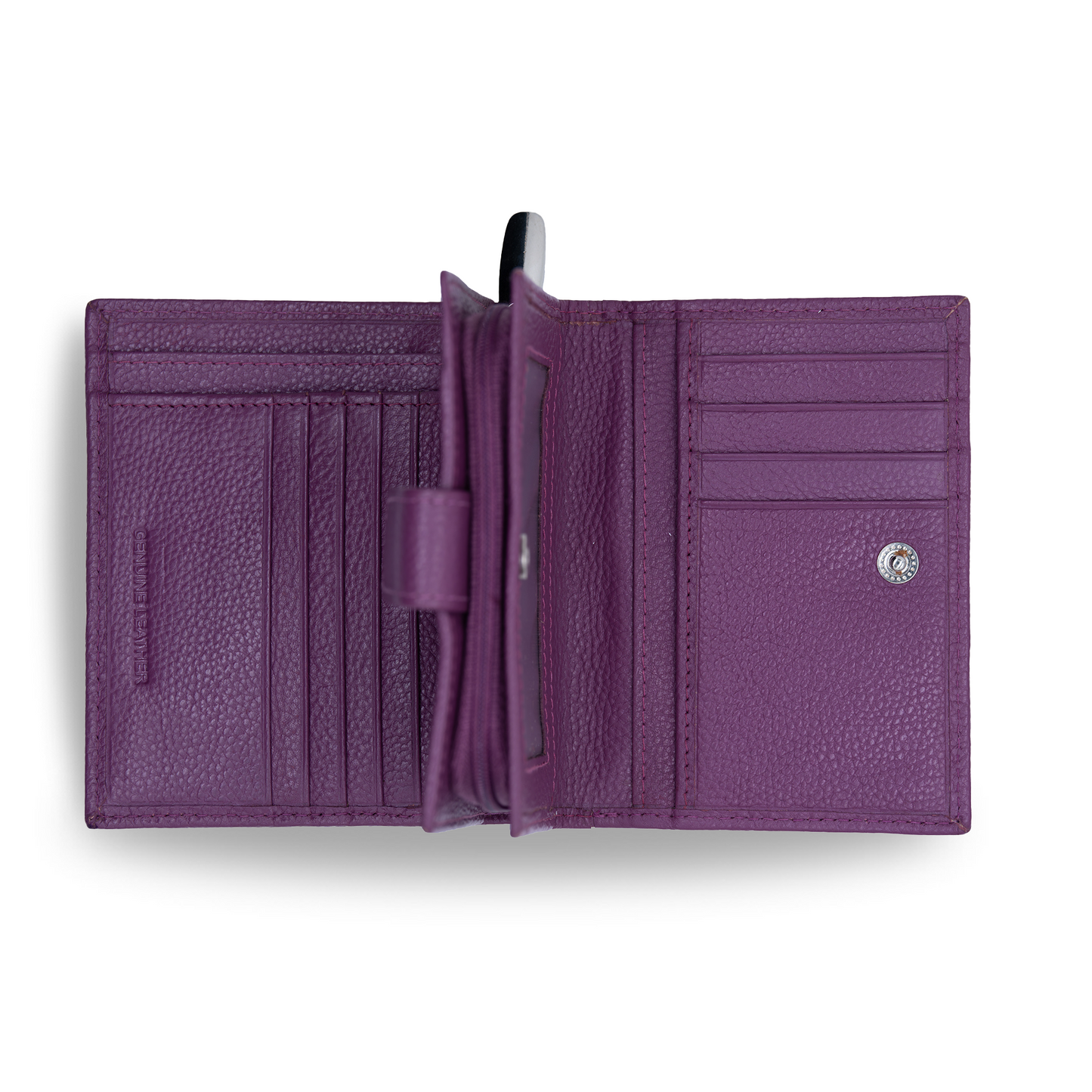 Aura - Pebbled Leather Vertical Wallet