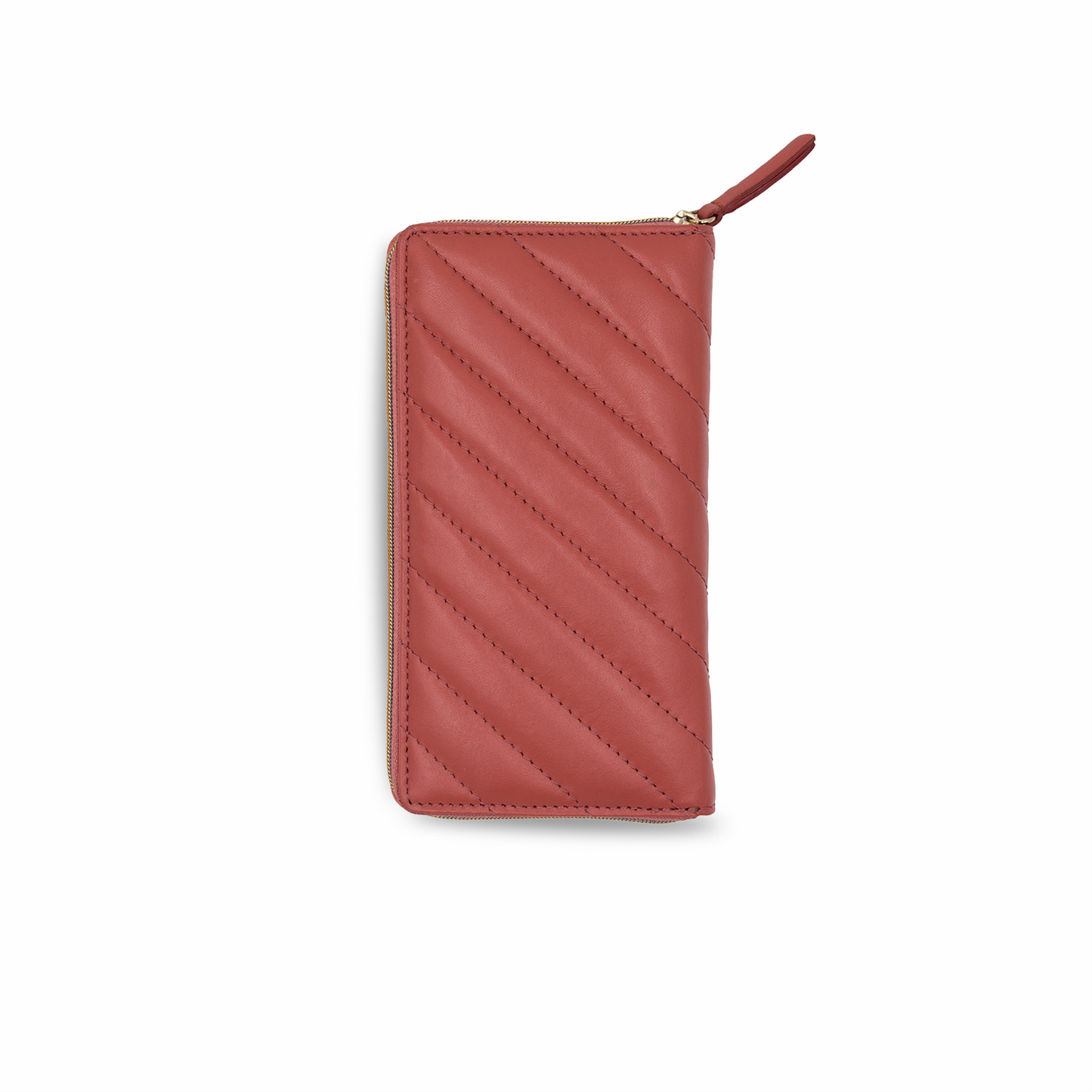 Tracy - Quilted Horizontal Leather Passport Wallet