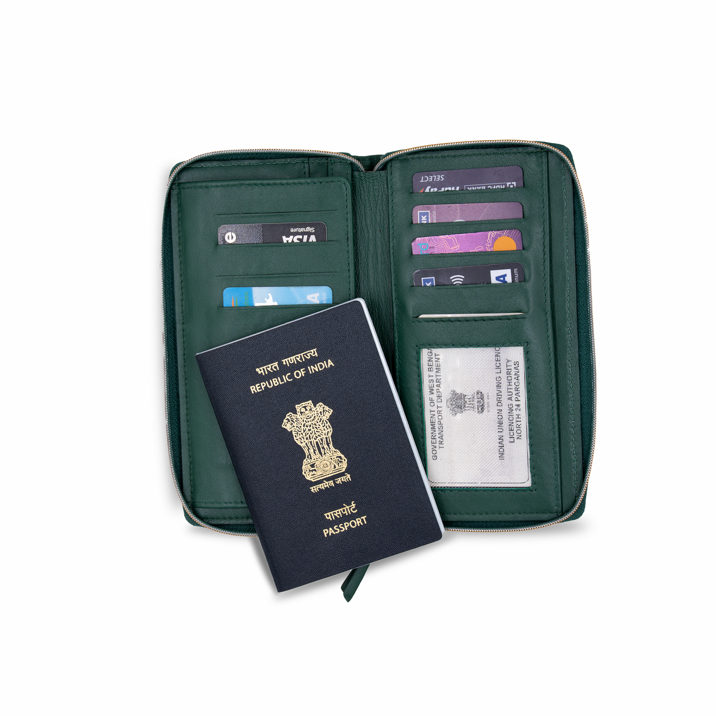 Tracy - Quilted Horizontal Leather Passport Wallet
