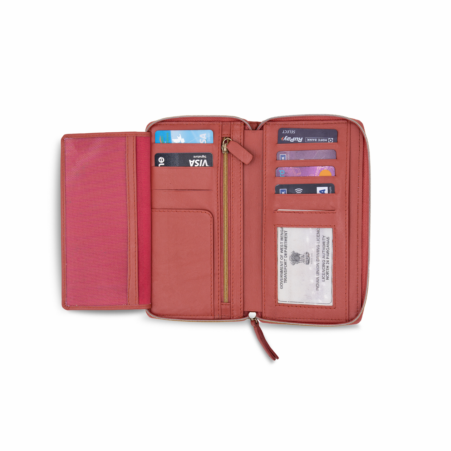 Tracy - Quilted Horizontal Leather Passport Wallet
