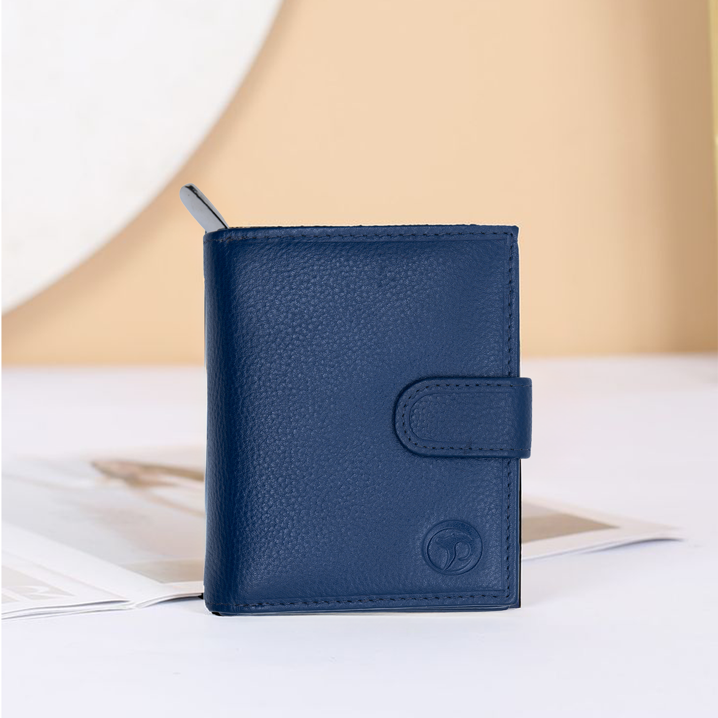Aura - Pebbled Leather Vertical Wallet